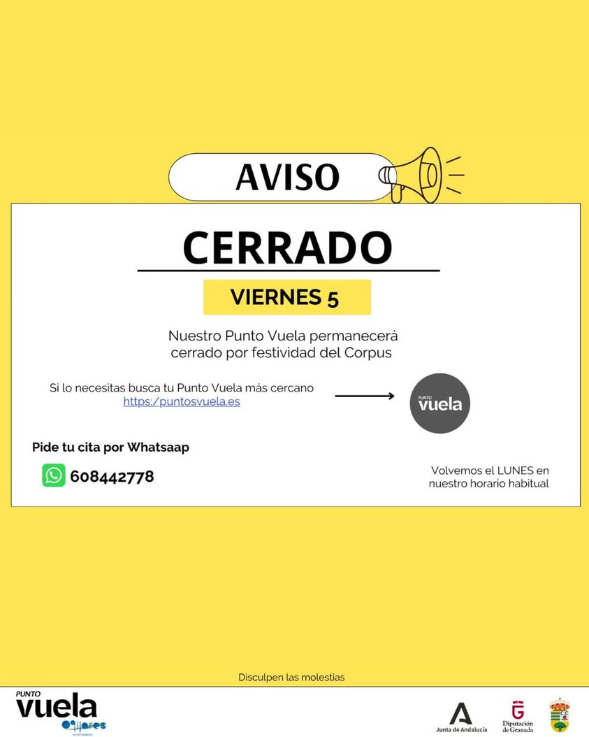 Cierre del Punto Vuela por Corpus Christi