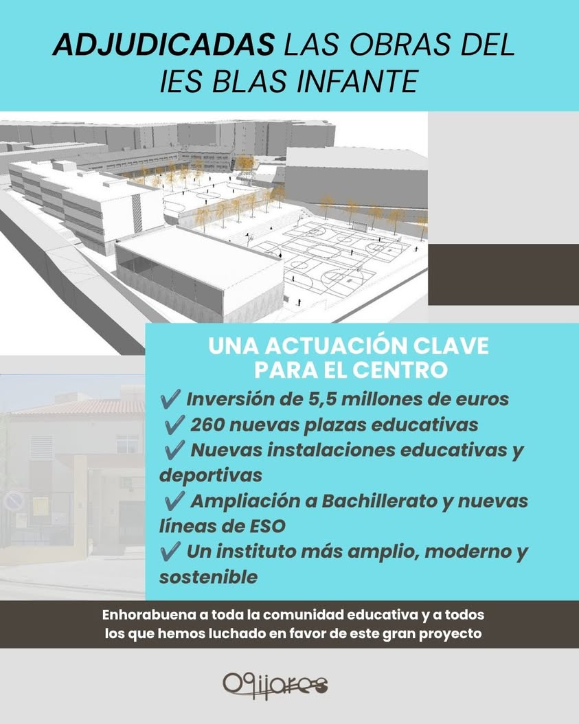 Adjudicadas obras para el Bachillerato en Ogíjares