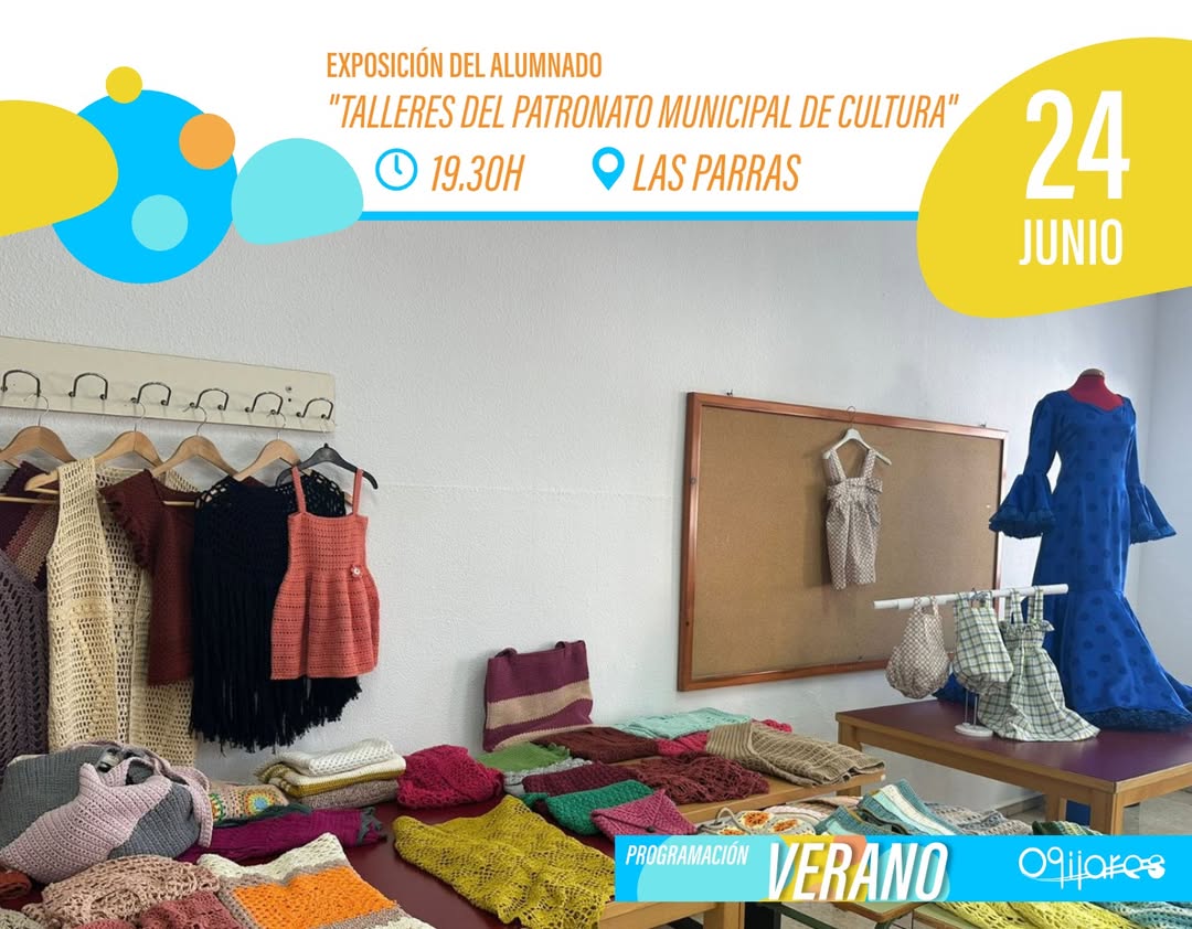 Exposición de trabajos de talleres culturales
