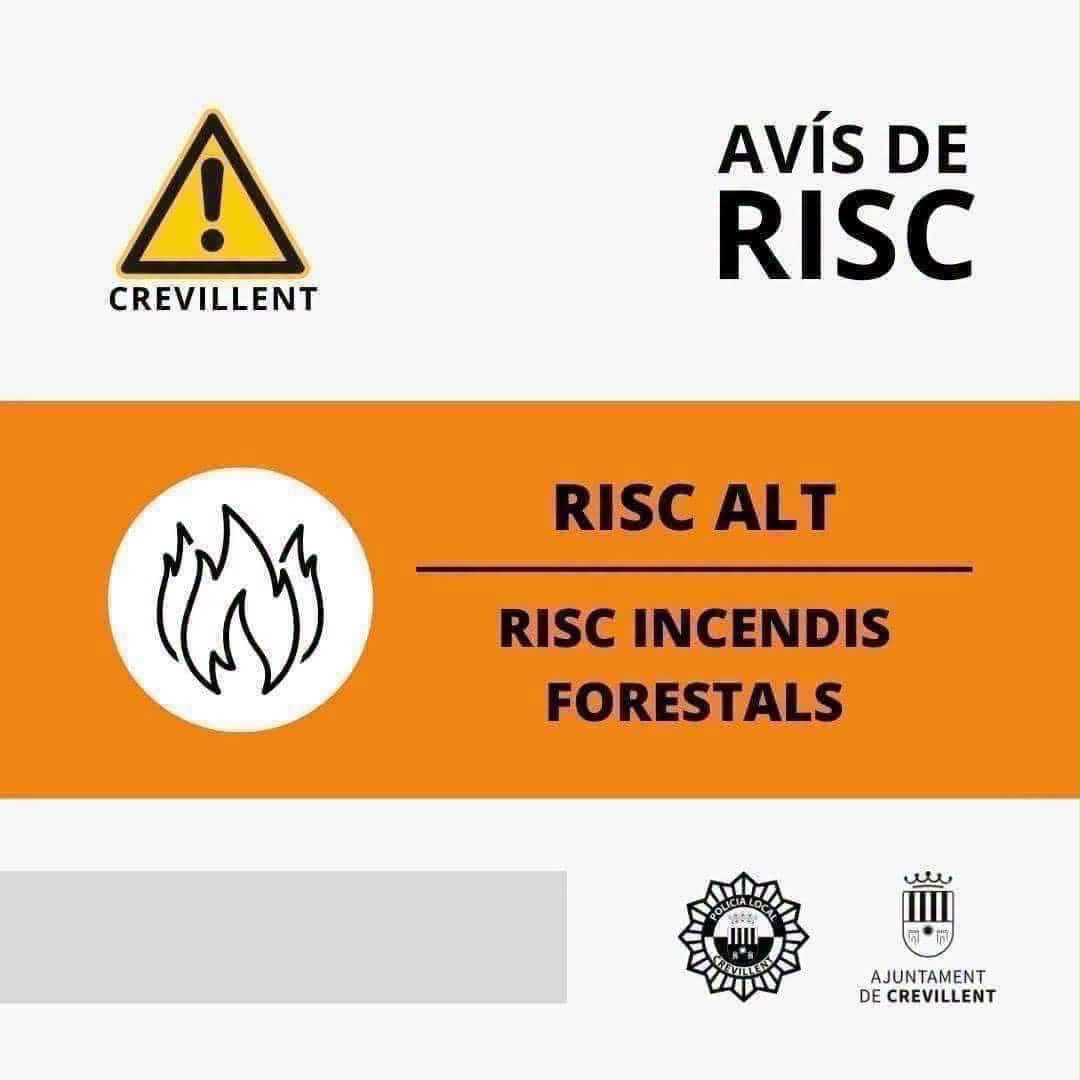 ALERTA DE INCENDIOS FORESTALES EN CREVILLENT