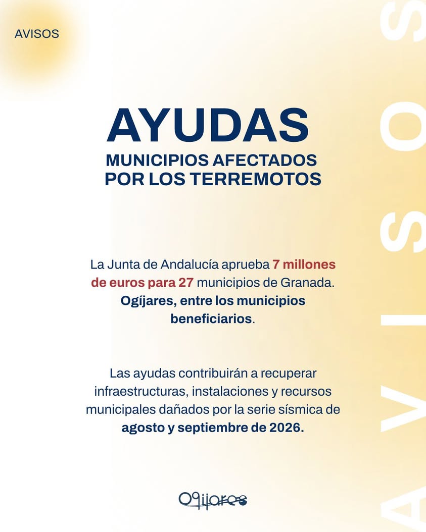 Ayudas para afectados por terremotos en Ogíjares