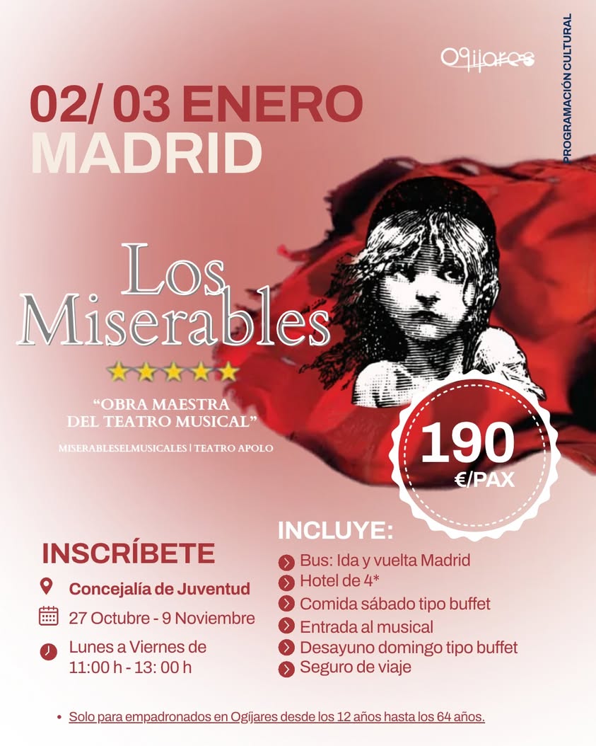 Escapada a Madrid para ver Los Miserables