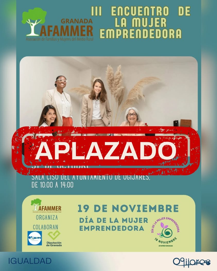 Aplazamiento del III Encuentro de la Mujer Emprendedora
