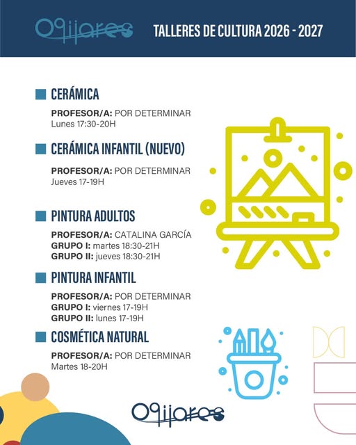 Inscripciones abiertas para Talleres de Cultura 2026/2027