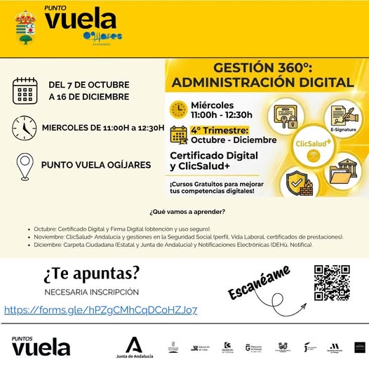 Nuevos cursos de competencias digitales en Ogíjares