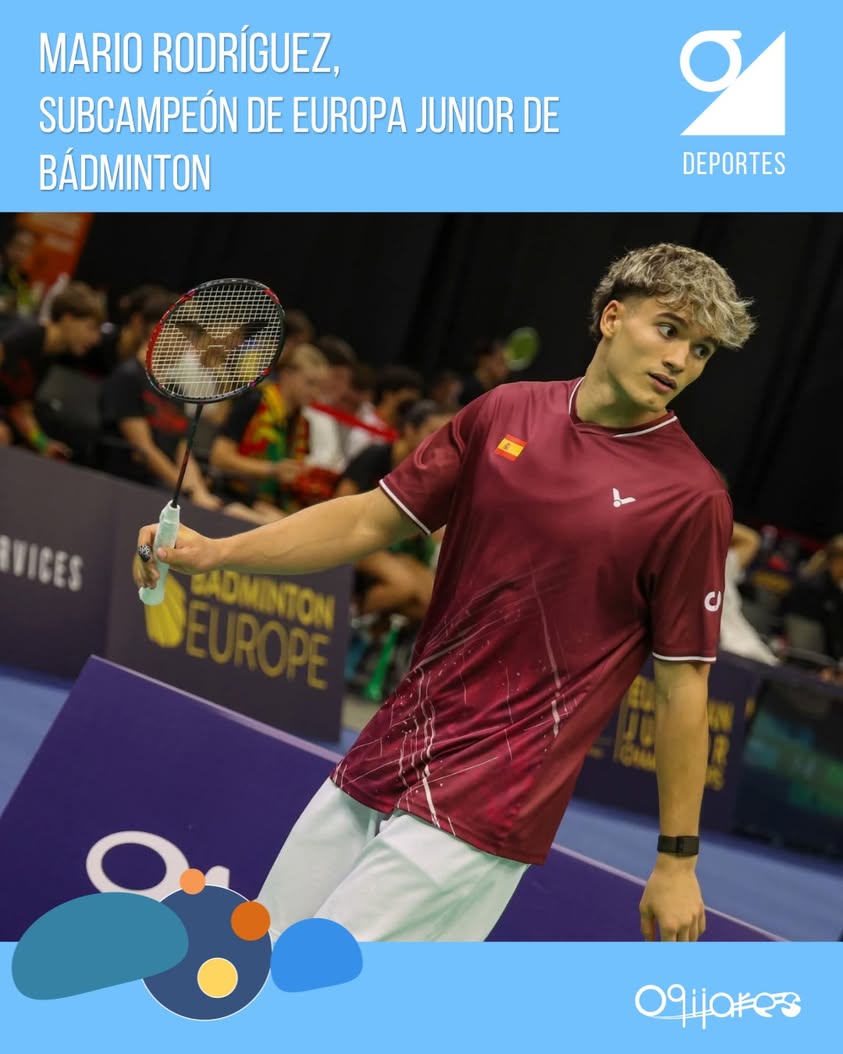 Mario Rodríguez, subcampeón de Europa Junior de bádminton